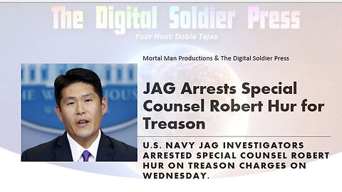 JAG Arrests Special Counsel Robert Hur for Treason