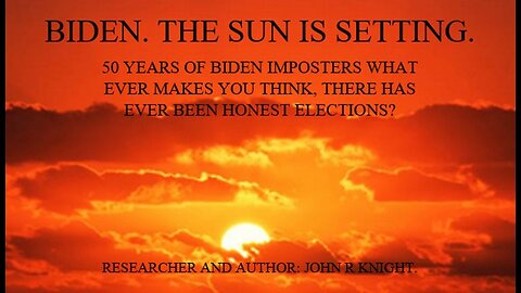 BIDEN, THE SUN IS SETTING.