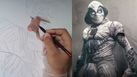 Drawing Moon knight/desenhando cavaleiro da lua