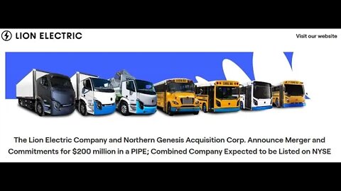 Electric Vehicle Breaking News Lion Electric Charging Station Semi Truck Northern Genesis NGA Merger