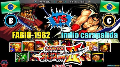 Samurai Shodown II (FABIO-1982 Vs. indio carapalida) [Brazil Vs. Brazil]