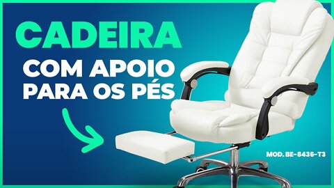 Cadeira para Escritório Big Boss | Modelo BE-8636-T3 BRANCA | Lenharo Mega Store