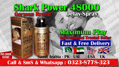 Deadly Shark 48000 Delay Spray for Men with Vitamin E | How to Use Shark 48000 delay spray | Germany