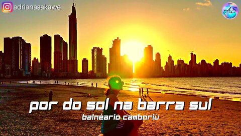 Por do sol na barra sul - Balnéario Camboriú