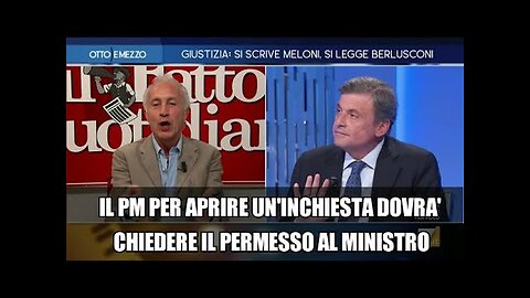 Riforma giustizia,Travaglio in tv:Giornata storica per Gelli,Craxi e Berlusconi.Scontro con Calenda. Il direttore del Fatto Quotidiano commenta la riforma del governo di Lady Aspen Merdoni💩detta Giorgia sulla separazione delle carriere in magistratura.