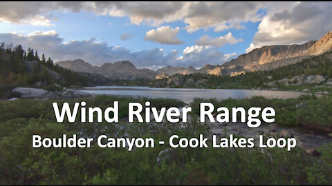 Wind River Range: Boulder Canyon - Cook Lakes Loop