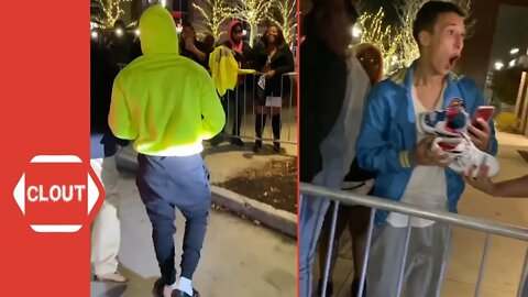 DaBaby Gives His Jordans To A Fan Waiting Outside For Him!