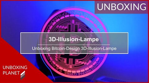 3D-Illusion-Lampe in Bitcoin-Format - Unboxing Planet