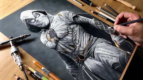 Drawing Moon Knight - Time-lapse | Artology