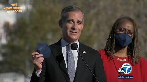 Dem LA Mayor Garcetti: "I hold my breath.. there's a zero-percent chance of infection from that."