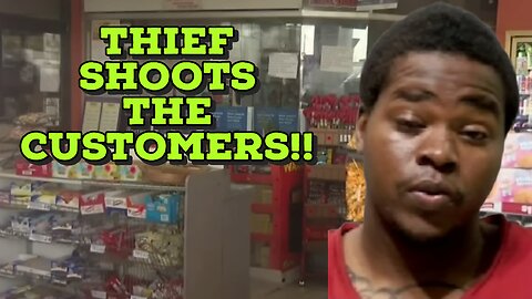 CUSTOMER CAN'T GET CLERK SO HE SHOOTS THE CUSTOMERS!