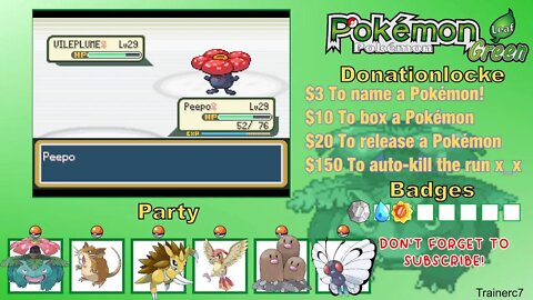 LIVE! Pokémon LeafGreen DonationLocke - No mic