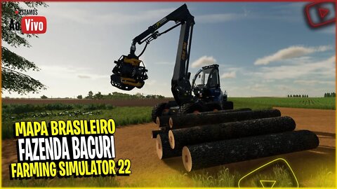 Mapa Brasileiro Farrming Simulator 22 para XBOX PS PC MAC FAZENDA BACURI Trabalhando com Madeira