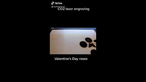 Co2 laser engraving / laser cutting valentine’s Day roses￼