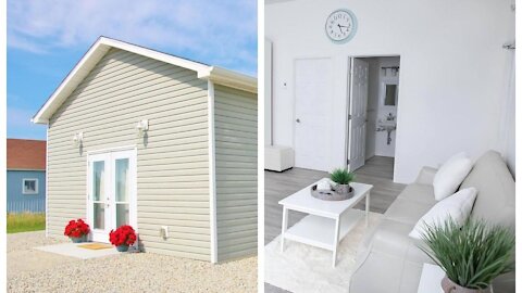 This Tiny Home In Nova Scotia Looks Like A Shed From Outside But Is Pretty Fancy Inside