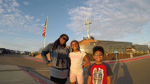 Blasian Babies Family Watches The Pacific Ocean Sunset At Mount Soledad Veteran's Memorial Park!