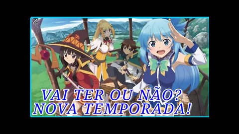 KonoSuba: Quando será lançado a 3ª temporada?,novo projeto animado em produção de um filme ou anime?