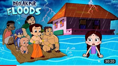 Chhota Bheem-Heavy floods in Dholakpur Cartertons for kids| Fun Kids Videos