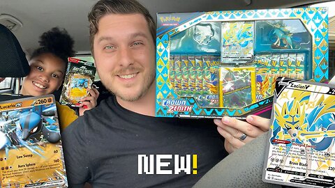 Opening the Shiny Zacian: Premium Figure Collection + Lucario ex Battle Deck box