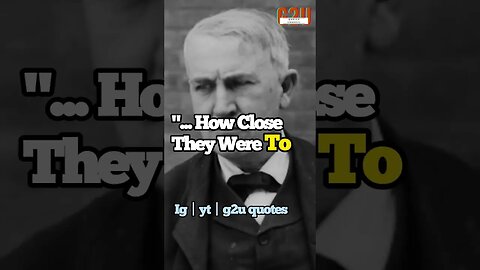 Thomas Edison Motivational Quote│"Never Give Up: The Story Of Edison's Greatest Inventions"🔥│#quote