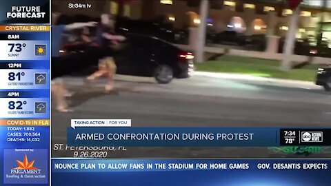 Armed confrontation caught on camera during protest in St. Pete