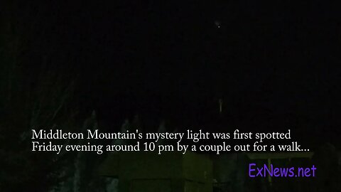 Mysterious Flashing Light on Middleton Mountain, Coldstream BC