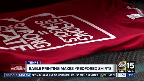 Eagle Printing makes #RedForEd shirts