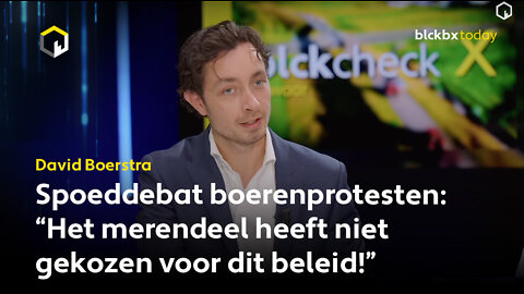 David Boerstra over het spoeddebat boerenprotesten: “Het merendeel heeft niet gekozen voor dit beleid!”