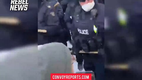 Canadian Police beating peaceful protestors bloody