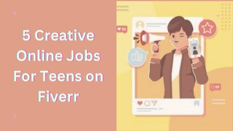 5 Creative Online Jobs For Teens on Fiverr. #aesthetic #howto #powerkids #finance