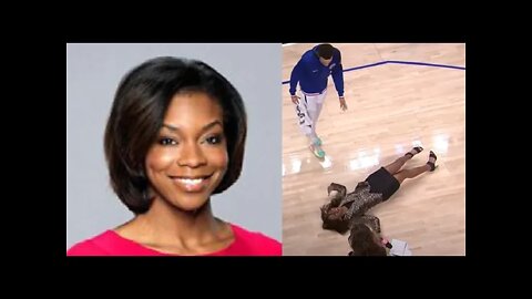 NFL/NBA Female Reporter Kristina Pink Flirts & Falls - She Tells Player "GO DRY OFF" & Falls #shorts