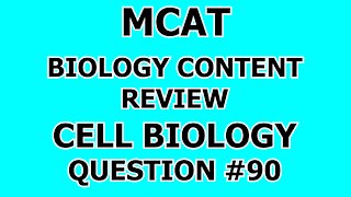 MCAT Biology Content Review Cell Biology Question #90