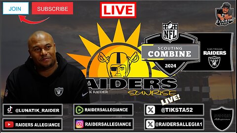 #RAIDERS SUNRISE LIVE! W/ LUNATIK RAIDER: #ANTONIO #PIERCE FROM THE #COMBINE #RN4L #RAIDERNATION