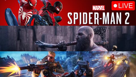 🔴LIVE: Spider-Man 2 + God of War Ragnarök Valhalla + Fortnite ( Stream Challenge Day 2/30)