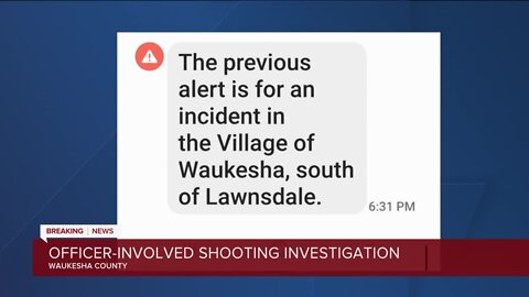 Waukesha County Sheriff Department says there is no threat to public after wireless emergency alert sent out Wednesday