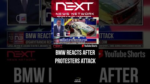 BMW Reacts after Protesters attack #shorts