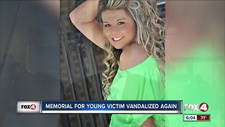 Hit and run victim's memorial vandalized