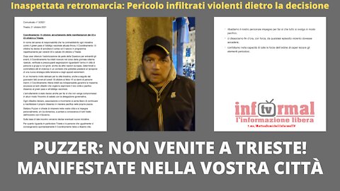 PUZZER INASPETTATA RETROMARCIA: NON VENITE A TRIESTE!