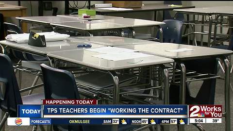 TPS teachers begin 'work the contract'