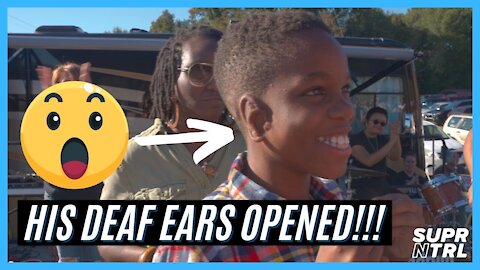 The little boy was HEALED of being DEAF in both ears since BIRTH!!!