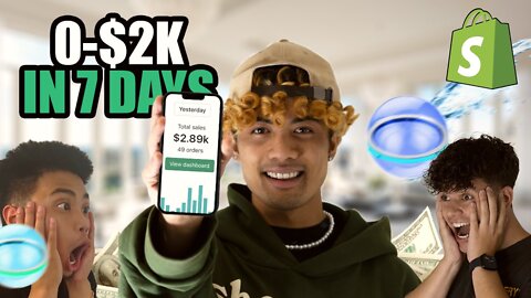 $0-$2000 in 7 Days Dropshipping with FRIENDS (CRASHED TESLA)