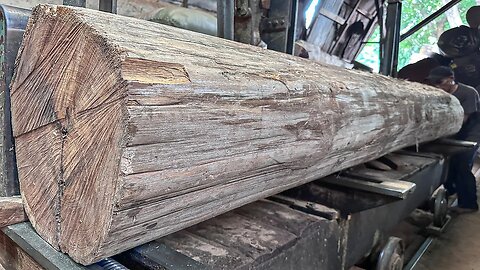 Kualitas Doreng!!! Proses Belah Kayu Jati Super Cepat dan Akurat