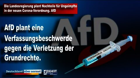 Die Landesregierung plant Nachteile für Ungeimpfte in der neuen Corona-Verordnung. AfD