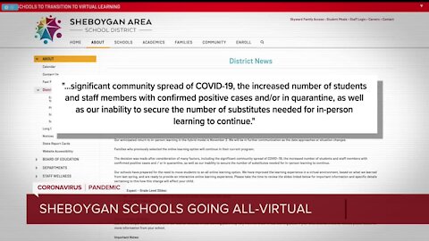 Sheboygan School District moves all classes online starting next week