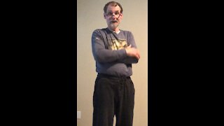 JKD Sifu Mike Goldberg Demonstrates A Non-Aggressive Pose Known As "The Genie".