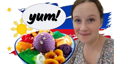 My American wife tried Halo-Halo for the first time IN THE PHILIPPINES