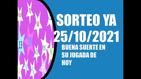 SORTEO YA NUMERO PROBABLE 25 OCTUBRE 2021