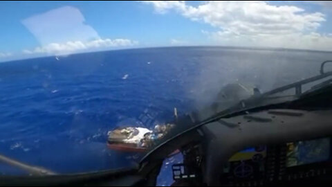 Pilot Point of View: Coast Guard helicopter crew rescues 4 off disabled vessel