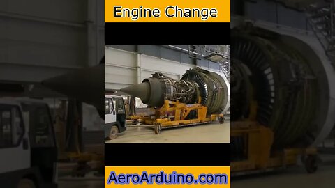 Amazing B777 Hangar Engine Change #Aviation #Flying #AeroArduino