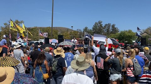 Pastor Rob McCoy and Larry Elder Rally